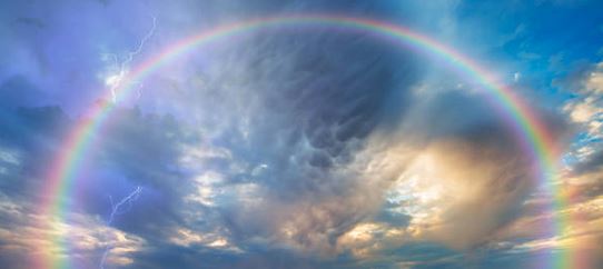image, sky, cloud, and rainbow, part of delta 8 pain relief logo idea