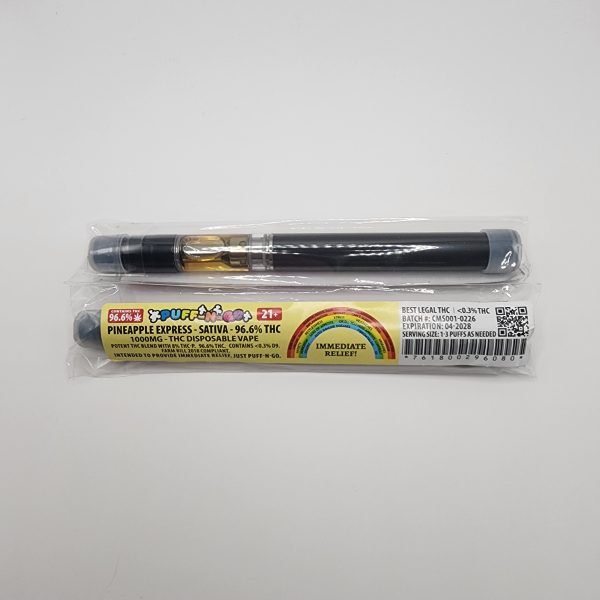 Puff-n-Go Pineapple Express | 1000mg THC Disposable Vape - Sativa
