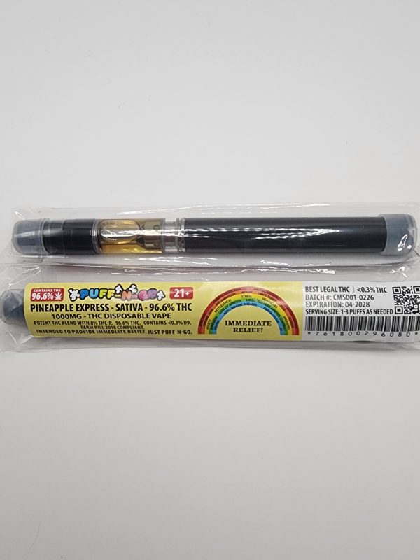 Puff-n-Go Pineapple Express | 1000mg THC Disposable Vape - Sativa
