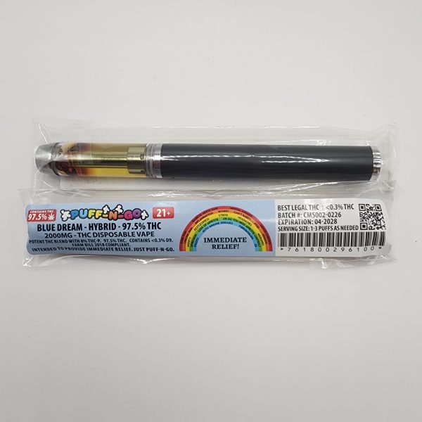 Puff-n-Go Blue Dream | 2000mg THC Disposable Vape - Hybrid