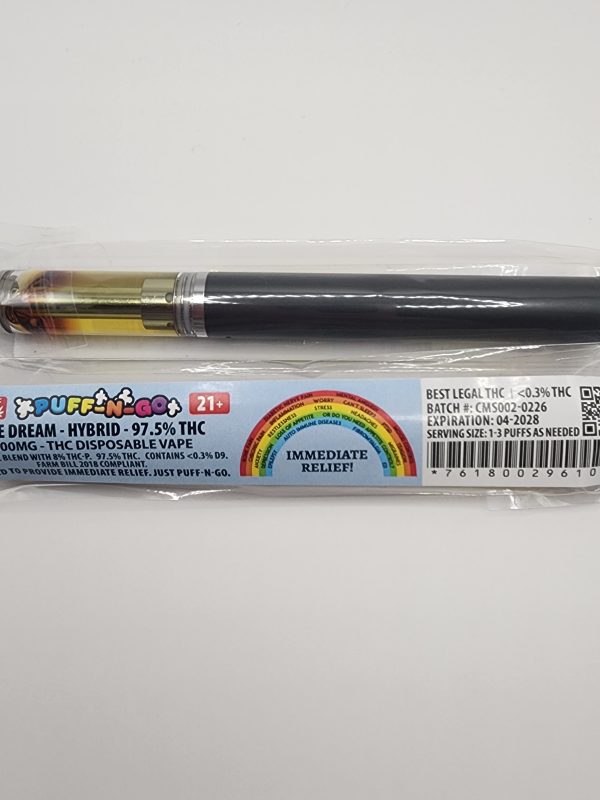 Puff-n-Go Blue Dream | 2000mg THC Disposable Vape - Hybrid