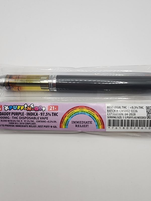 Puff-n-Go Grand Daddy Purple | 2000mg THC Disposable Vape - Indica