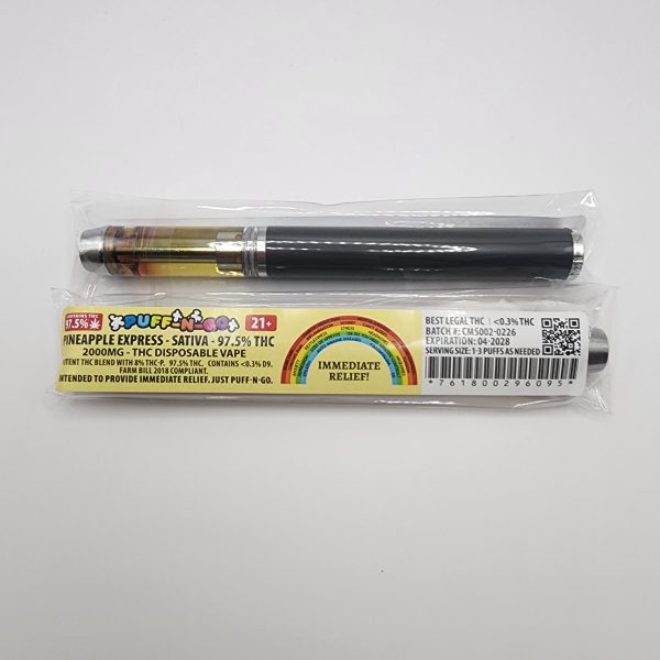 Puff-n-Go Pineapple Express | 2000mg THC Disposable Vape - Sativa